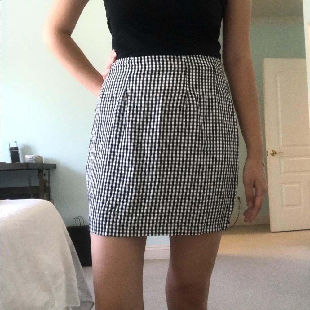 Vintage Black & White Gingham Skirt